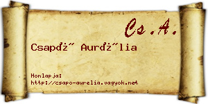 Csapó Aurélia névjegykártya