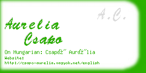 aurelia csapo business card